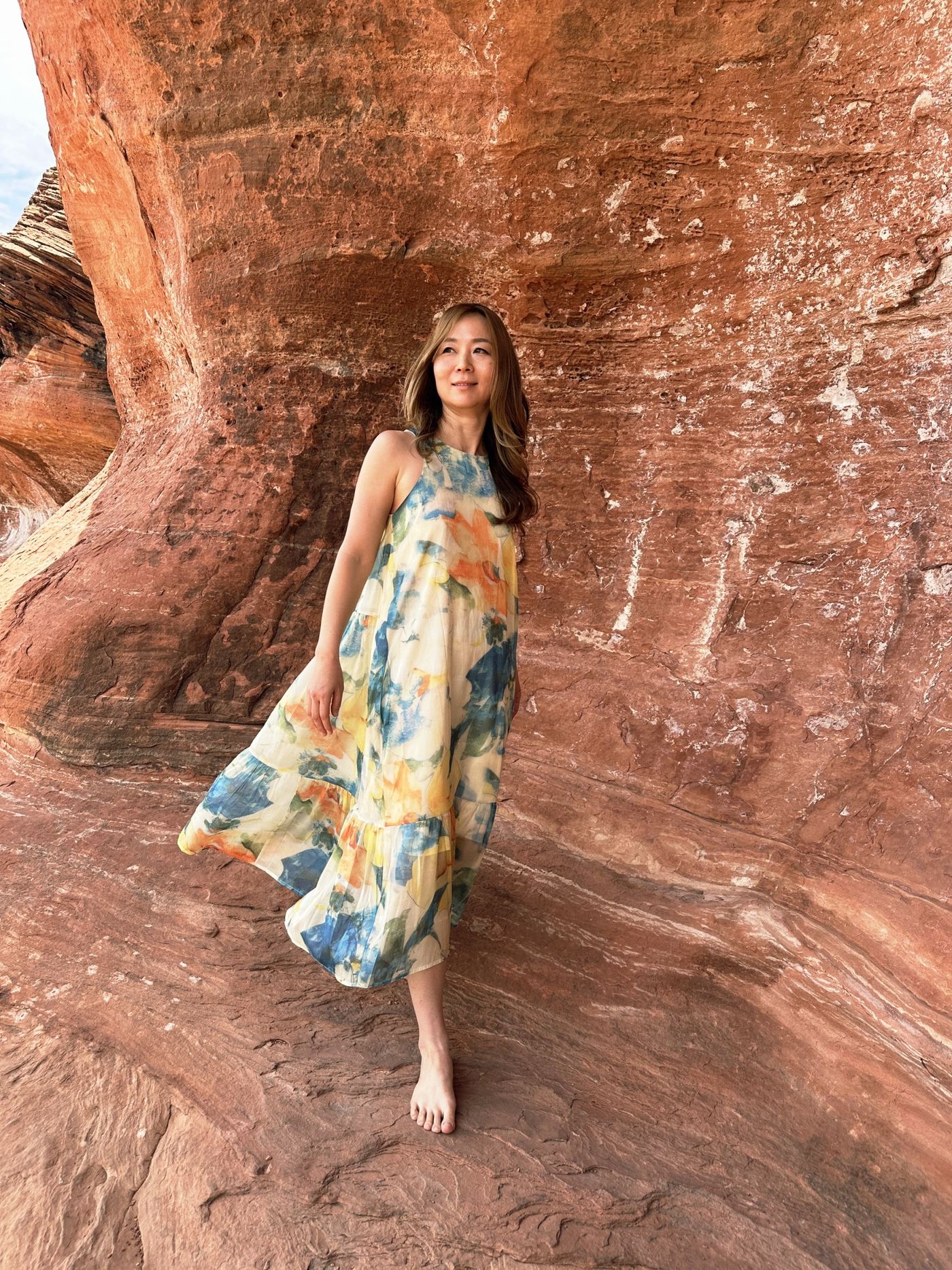 Heartmoon Haejung Ocean looking up in Sedona
